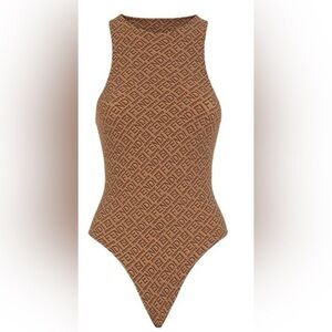 Fendi x Skims High Neck Logo Bodysuit SIZE SMALL